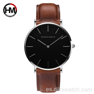 Reloj Hannah Martin CH02 para hombre, reloj de pulsera de cuarzo resistente al agua de lujo de la mejor marca, relojes de negocios de cuero para niños